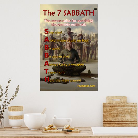 7 Poster de survie Zombie SABTH (Cuisine)