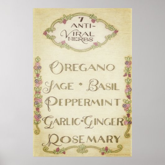 7 Poster d'herbes antivirales (Vintage) (Devant)