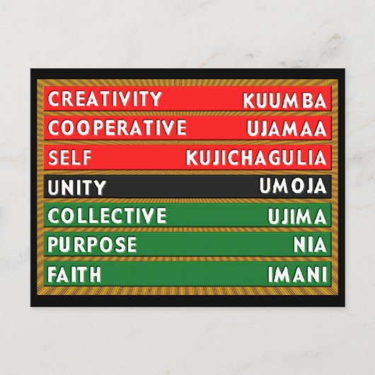 7 principes briefkaart (Voorkant)