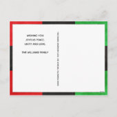 7 Principes Carte de vacances moderne Kwanzaa (Dos)