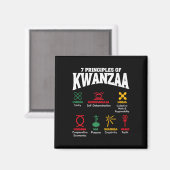 7 Principes van Kwanzaa Afro-Amerikaanse Pride-Man Magneet (Voorkant / Achterkant)