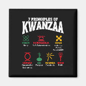 7 Principes van Kwanzaa Afro-Amerikaanse Pride-Man Magneet (Voorkant)