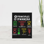 7 Principes van Kwanzaa Black Afro-Amerikaanse Man Kaart (Voorkant)