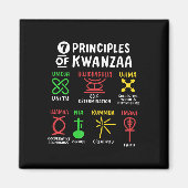 7 Principes van Kwanzaa Black Afro-Amerikaanse Man Magneet (Voorkant)
