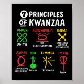 7 Principes van Kwanzaa Black Afro-Amerikaanse Man Poster (Voorkant)