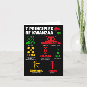 7 Principes van Kwanzaa-viering Pan-Afrikaanse Bo Kaart