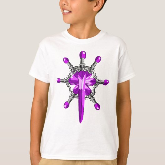 7 Purple Magic Sword Kids T-Shirt (Devant)