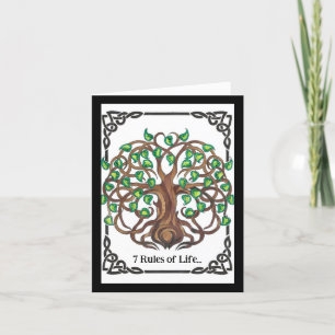 7 Regels van het leven, aanmoediging en ondersteun Kaart