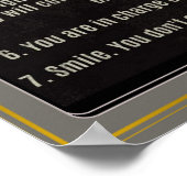 7 Règles De Vie, Imprimé, Papier Poster De Valeur (Coin)