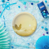 7" Rond papier Bord Sunny Morning Boerderij Countr (Feest)