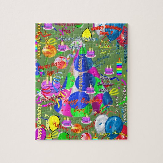 7 september Verjaardags legpuzzel (Verticaal)