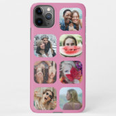 7 Square Photo Collage Pink Sjabloon iPhone Case iPhone Hoesje (Achterkant)