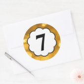 7 - Sticker en chiffres d'or (Enveloppe)