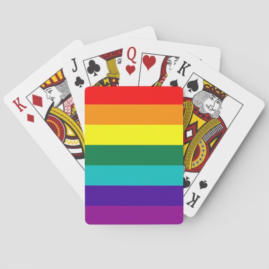7-Stripe Rainbow Pride Flag  Pokerkaarten (Achterkant)