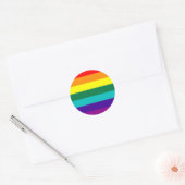 7-Stripe Rainbow Pride Flag Ronde Sticker (Envelop)