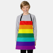7-Stripe Rainbow Pride Flag Schort (Gedragen)