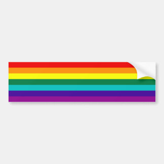 7 Stripes Rainbow Gay Pride Flag Bumpersticker