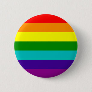 7 Stripes Rainbow Gay Pride Flag Button