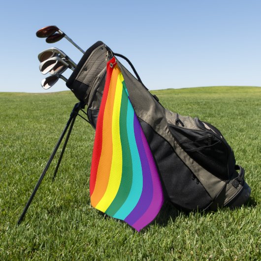 7 Stripes Rainbow Gay Pride Flag Golfhanddoek (Groen)