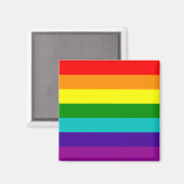 7 Stripes Rainbow Gay Pride Flag Magnet Magneet (Voorkant / Achterkant)