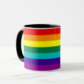 7 Stripes Rainbow Gay Pride Flag Mok (Voorkant links)