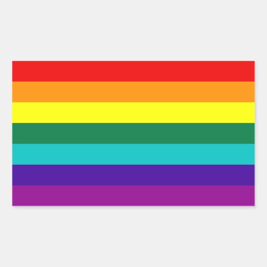 7 Stripes Rainbow Gay Pride Flag Sticker (Voorkant)