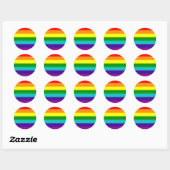 7 Stripes Rainbow Gay Pride Flag Sticker (Vel)