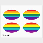 7 Stripes Rainbow Gay Pride Flag Sticker (Vel)