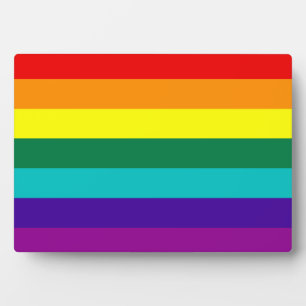 7 Stripes Regenboog Gay Pride Flag Plaque Fotoplaat