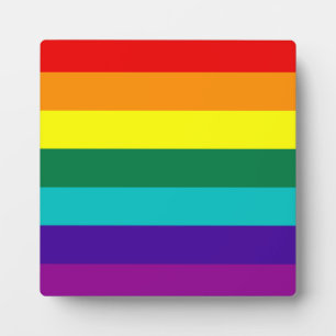 7 Stripes Regenboog Gay Pride Flag Plaque Fotoplaat