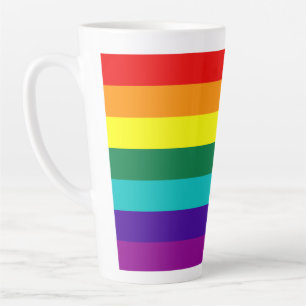 7 Stripes Regenbooggrafflag Latte Mok