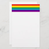 7 Stripes regenboogkap Pride Flag Stationery Briefpapier (Voorkant / Achterkant)