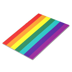 7 Stripes regenboogkap Pride Vlag Blocnote