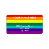 7 Stripes regenboogpride Etiket (Voorkant)