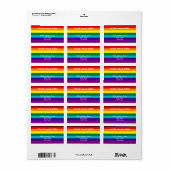 7 Stripes regenboogpride Etiket (Full Sheet)