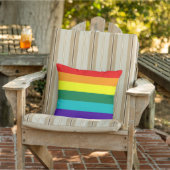 7 Stripes Regenboogpride vlag Buitenkussen (Stoel)