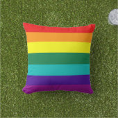 7 Stripes Regenboogpride vlag Buitenkussen (Gras)