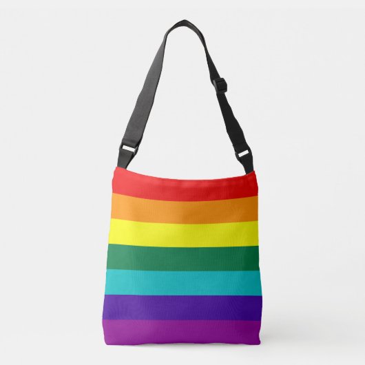 7 Stripes Regenboogpride vlag Crossbody Tas (Voorkant)
