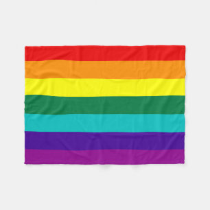 7 Stripes Regenboogpride vlag Fleece Deken