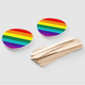 7 Stripes Regenboogpride vlag Handwaaier (Niet-gemonteerd)