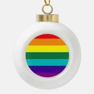 7 Stripes Regenboogpride vlag Keramische Bal Ornament
