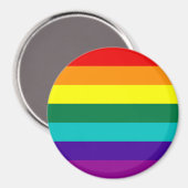 7 Stripes Regenboogpride vlag Magneet (Voorkant / Achterkant)