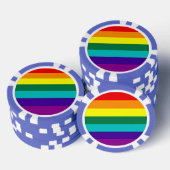 7 Stripes Regenboogpride vlag Poker Chips (Opstapeling)