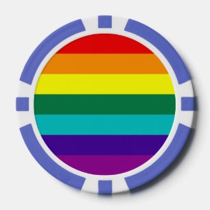 7 Stripes Regenboogpride vlag Poker Chips