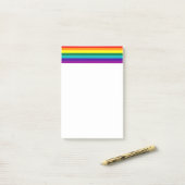 7 Stripes Regenboogpride vlag Post-it® Notes (Op bureau)