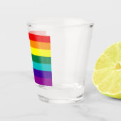 7 Stripes Regenboogpride vlag Shot Glas (Rechts)