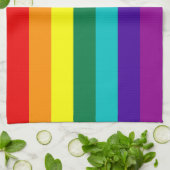 7 Stripes Regenboogpride vlag Theedoek (Gevouwen)