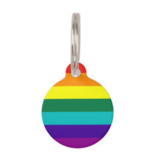 7 Stripes regenboogvlag Huisdierpenning