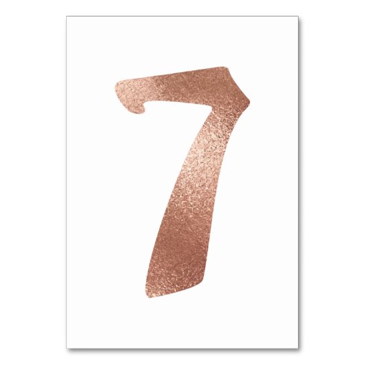 7 Tabel Aantal White Metallic roze roze roze roodb Kaart (Achterkant)