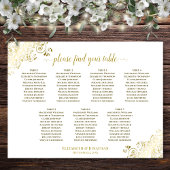 7 Tableau Mariage Plafonds en or sur blanc